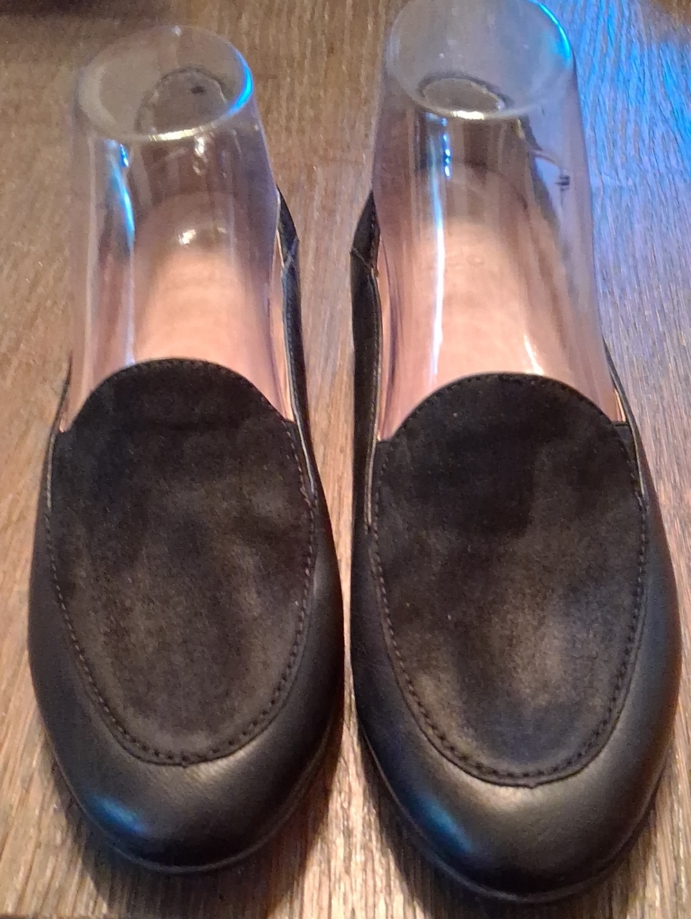 Dansko Black Suede & Leather Slip-On Loafers